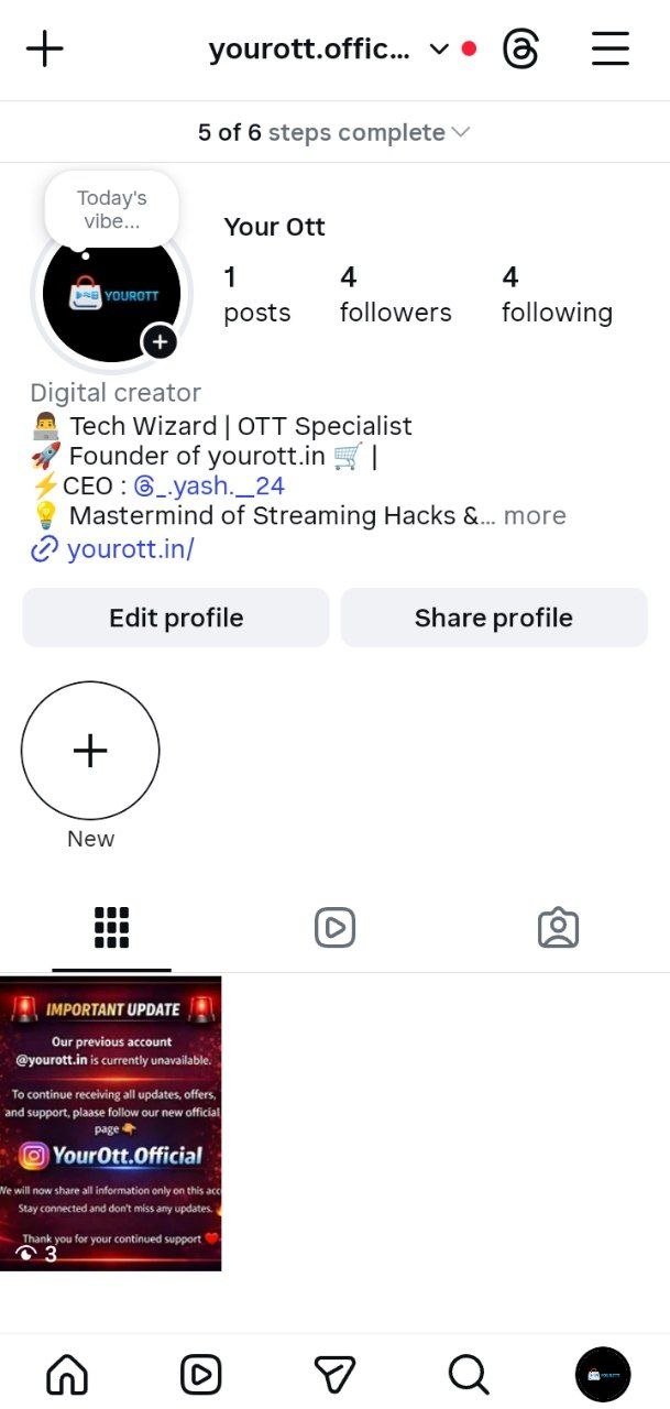 Related account screenshot for yotdigital.in