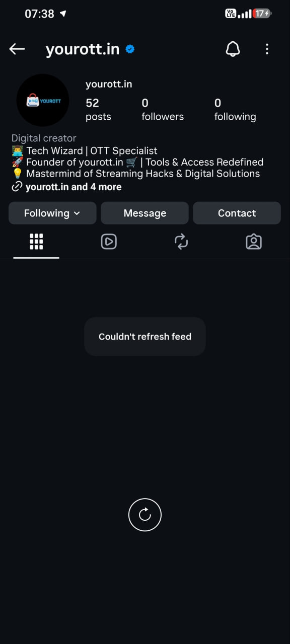 Old Instagram account screenshot